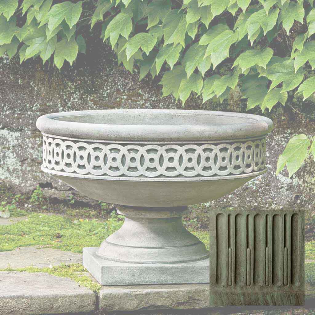 Campania Williamsburg Low Fretwork Urn - P-599
