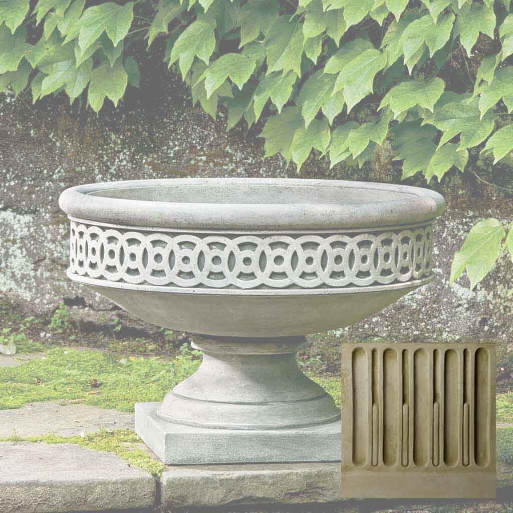 Campania Williamsburg Low Fretwork Urn - P-599