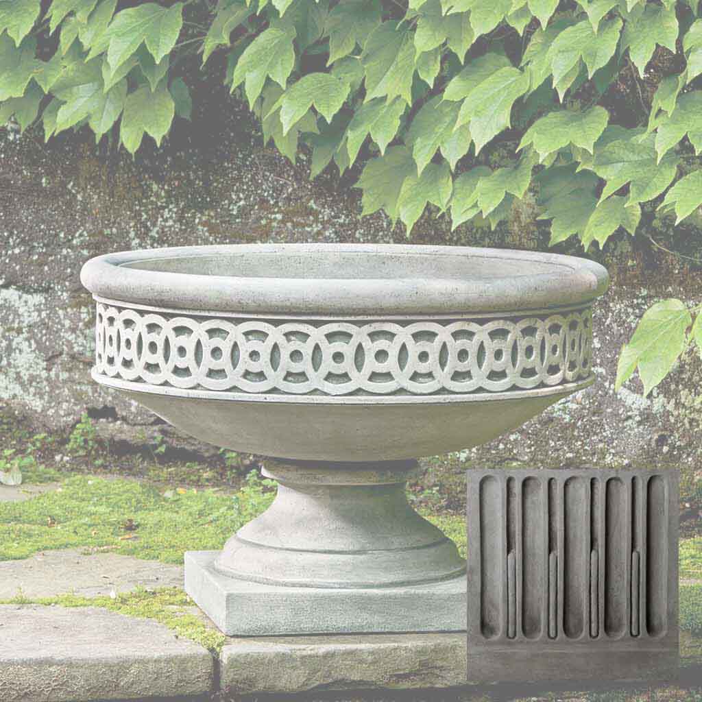 Campania Williamsburg Low Fretwork Urn - P-599