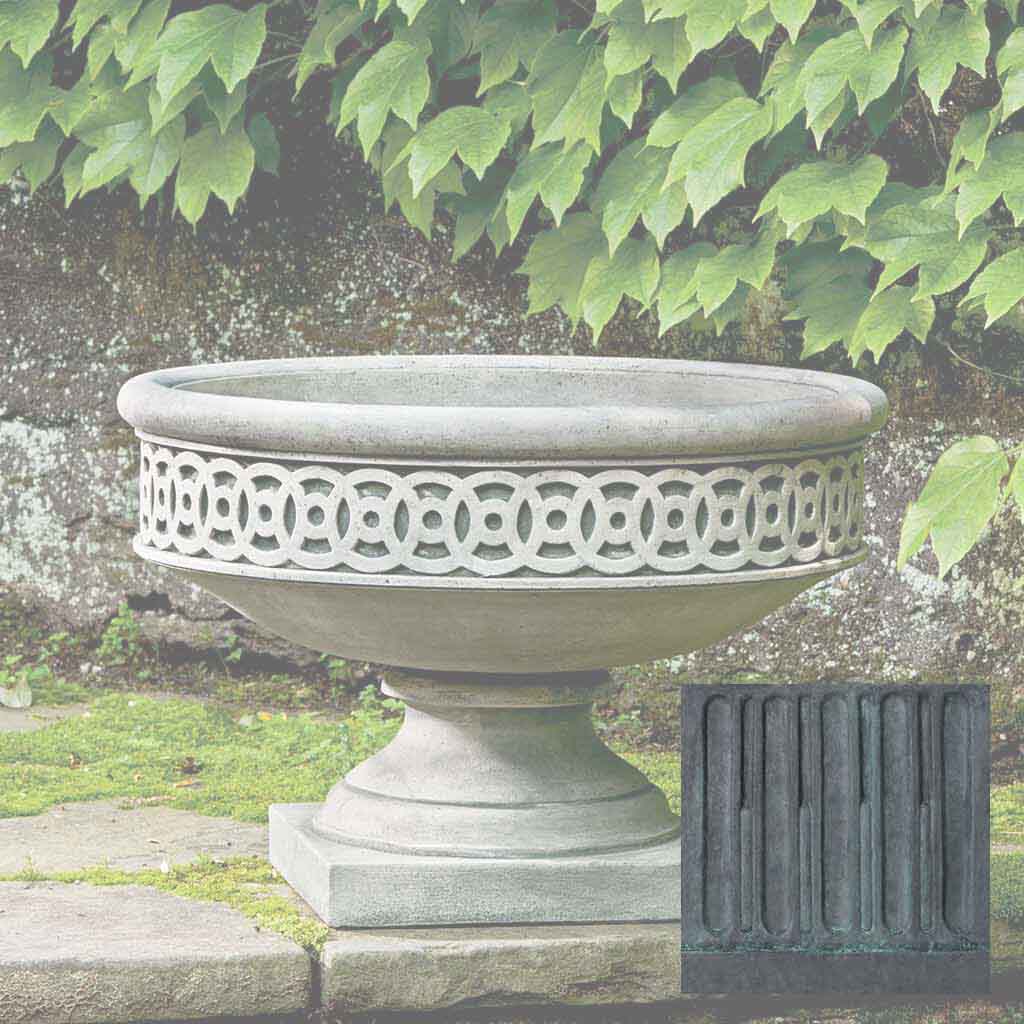 Campania Williamsburg Low Fretwork Urn - P-599