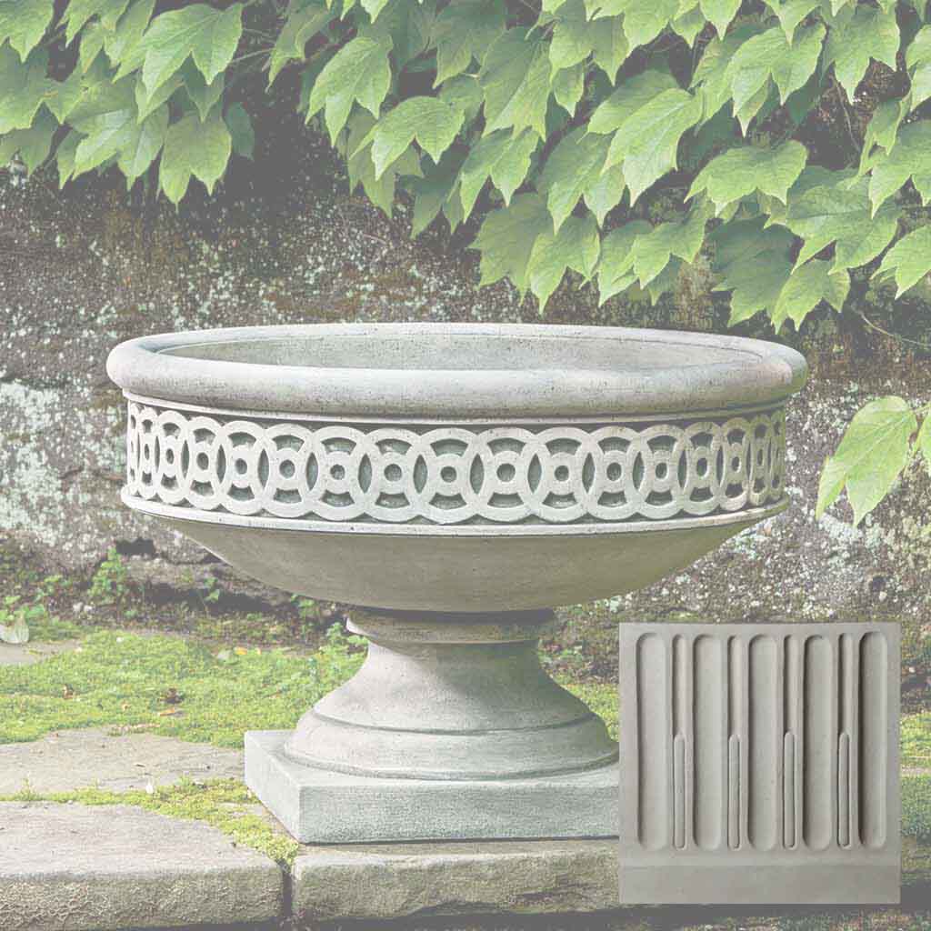 Campania Williamsburg Low Fretwork Urn - P-599