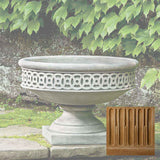 Campania Williamsburg Low Fretwork Urn - P-599