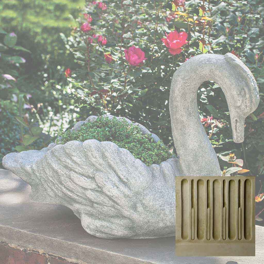 Campania Newport Swan Garden Statue - P-678
