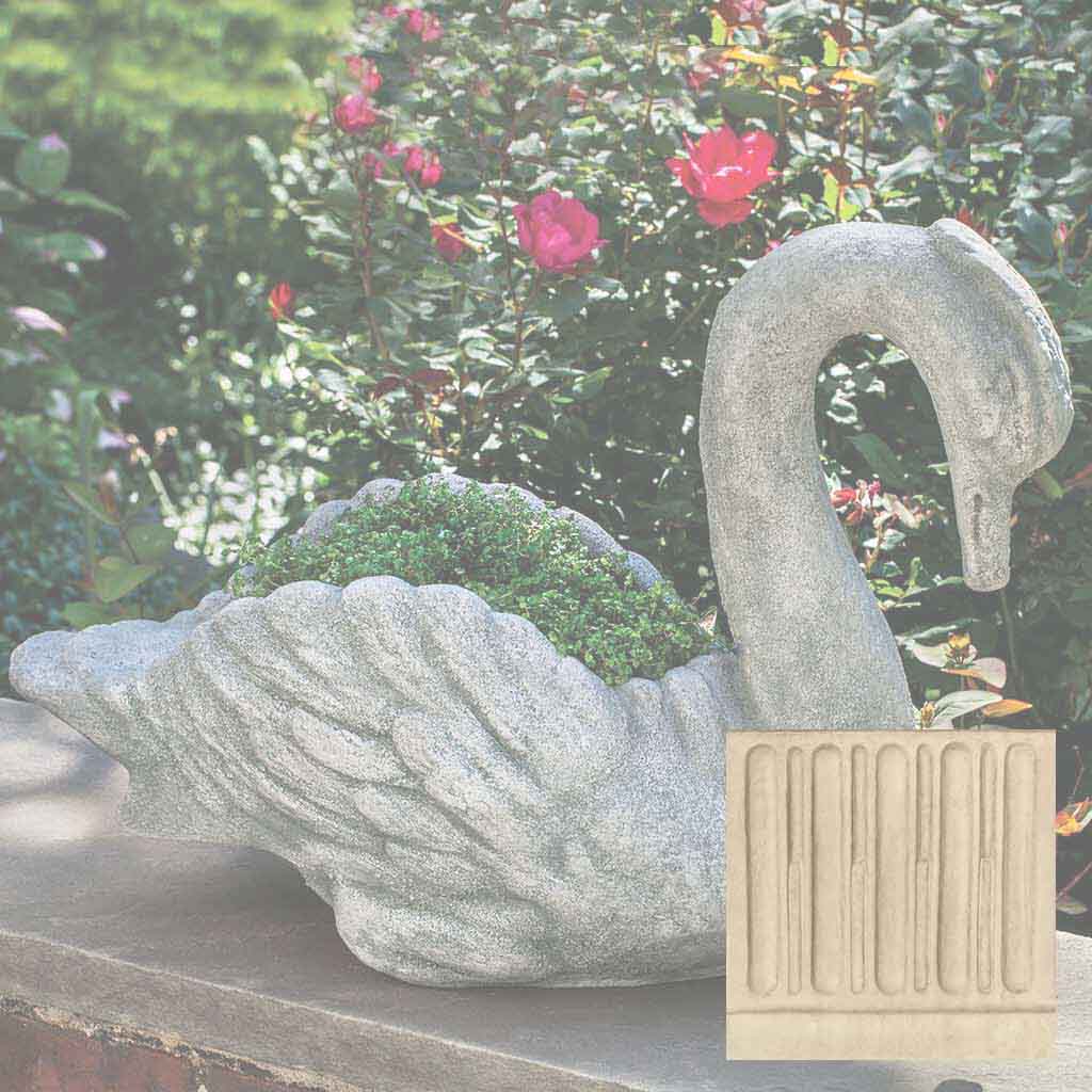 Campania Newport Swan Garden Statue - P-678