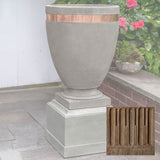 Campania Moderne Tall Planter w/ Rustic 12 Pedestal - PPD-782B