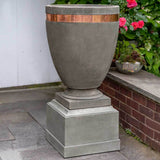 Campania Moderne Tall Planter w/ Rustic 12 Pedestal - PPD-782B