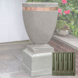 Campania Moderne Tall Planter w/ Rustic 12 Pedestal - PPD-782B