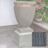 Campania Moderne Tall Planter w/ Rustic 12 Pedestal - PPD-782B
