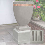 Campania Moderne Tall Planter w/ Rustic 12 Pedestal - PPD-782B