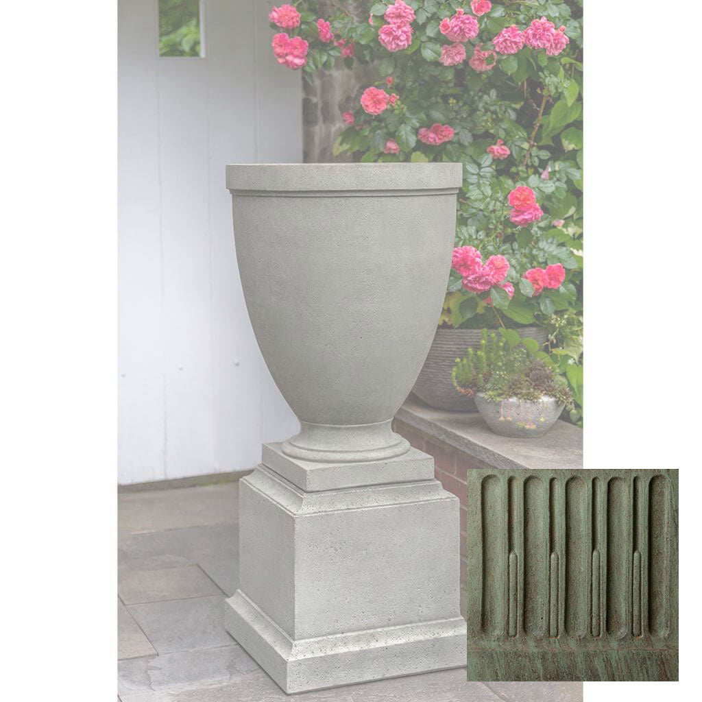 Campania Capitol Hill Urn w/ Rustic 16.5 Pedestal - PPD-788A