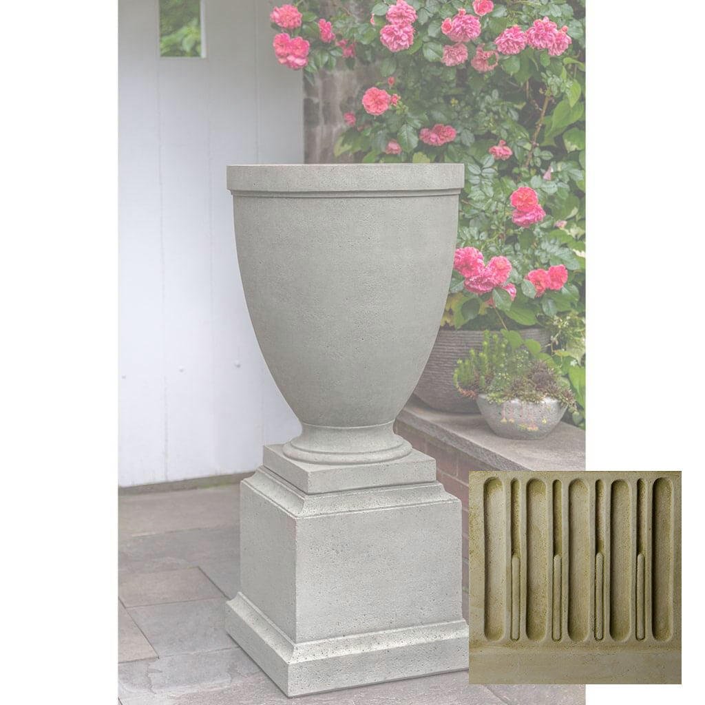 Campania Capitol Hill Urn w/ Rustic 16.5 Pedestal - PPD-788A