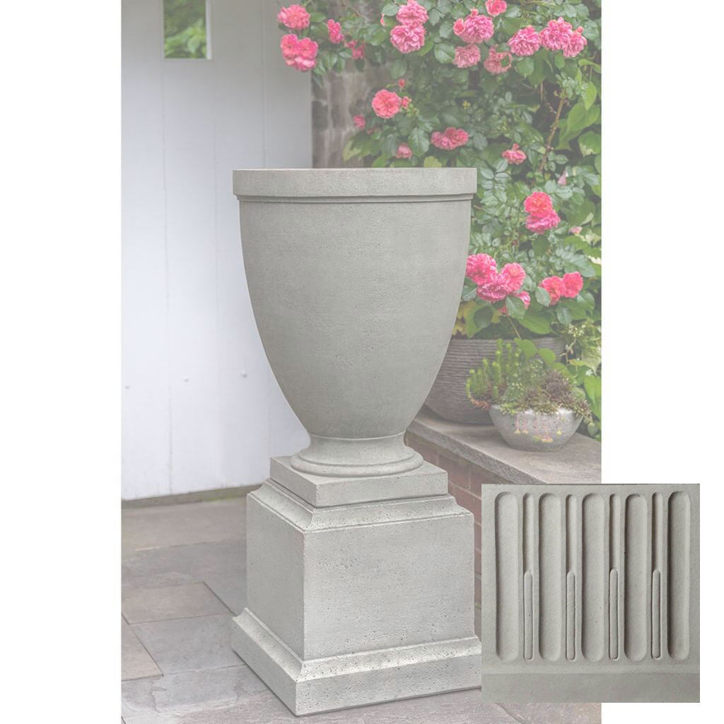 Campania Capitol Hill Urn w/ Rustic 16.5 Pedestal - PPD-788A