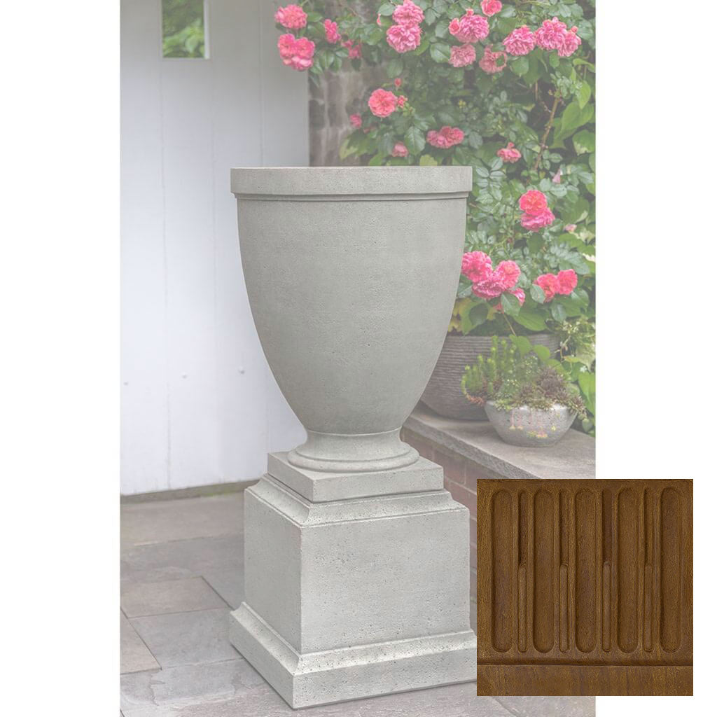 Campania Capitol Hill Urn w/ Rustic 16.5 Pedestal - PPD-788A