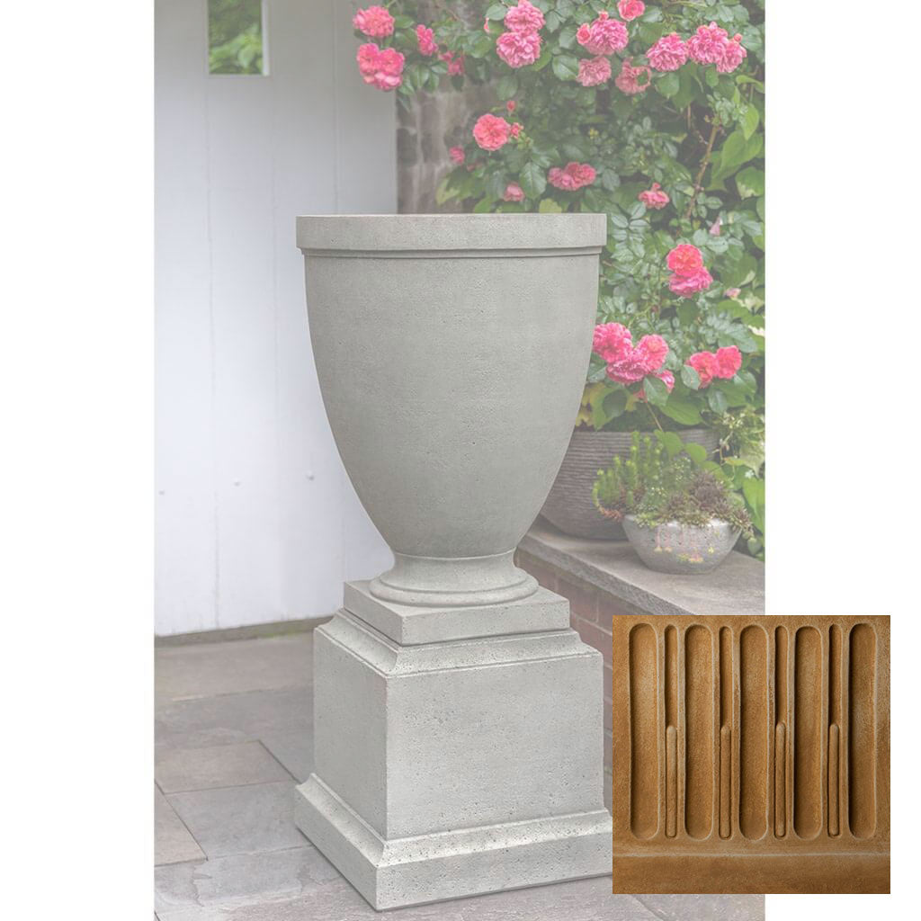 Campania Capitol Hill Urn w/ Rustic 16.5 Pedestal - PPD-788A