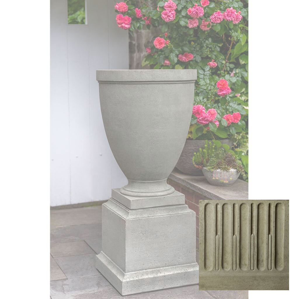 Campania Capitol Hill Urn w/ Rustic 16.5 Pedestal - PPD-788A