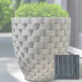 Campania M Weave Tall Round Planter - P-792