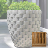 Campania M Weave Tall Round Planter - P-792