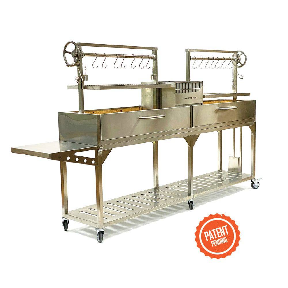 Tagwood BBQ Double Argentine Santa Maria Wood Fire & Charcoal Gaucho Grill | BBQ04SS - PRE-ORDER