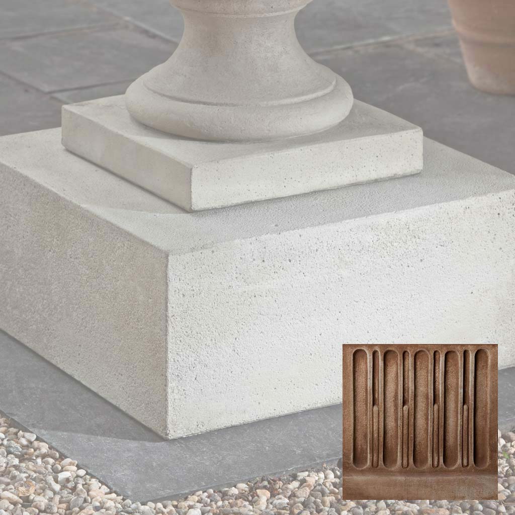 Campania Textured Low Sq Pedestal - PD-173