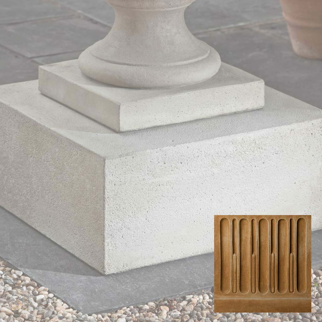Campania Textured Low Sq Pedestal - PD-173