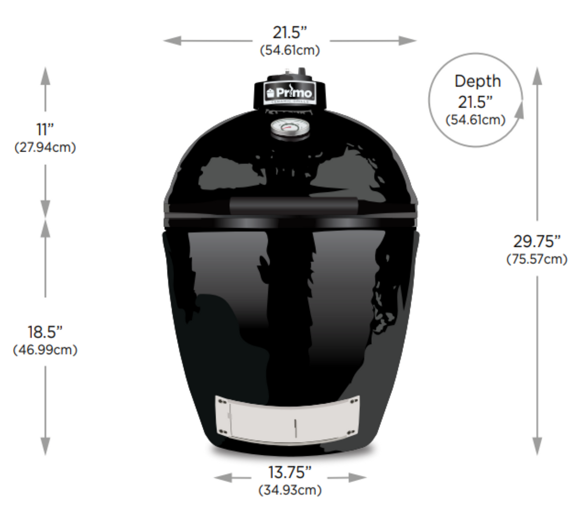 Primo Round Ceramic Charcoal Kamado Grill - PGCRH