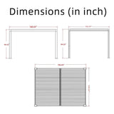 [10x14FT] Premium Adjustable Outdoor Garden Hardtop Aluminum Gazebo With Clear String Lights (92683716)