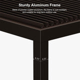 [12x16FT] Premium Outdoor Aluminum Hardtop Sun Shade Gazebo With Clear String Lights (96172534)