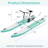 Portable Inflatable Water Marine Pedal Water Bike Kit With Accessories