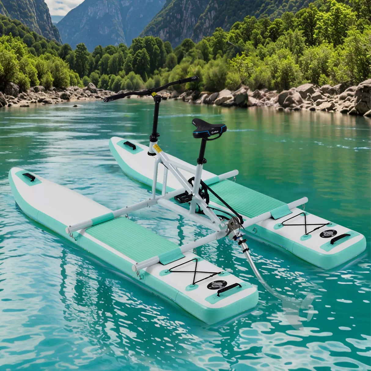 Portable Inflatable Water Marine Pedal Water Bike Kit With Accessories