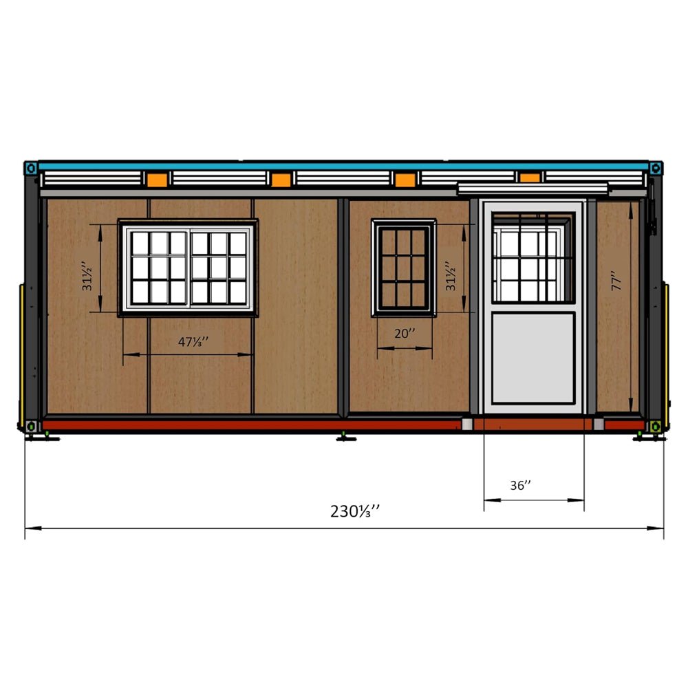 Portable Modular Expandable Prefabricated Tiny Home Kit, 15x20FT (91847365)