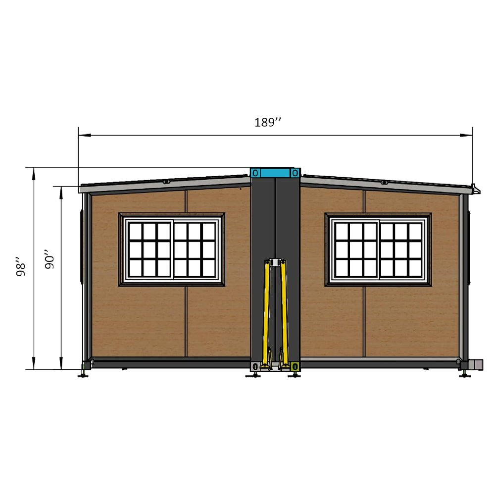 Portable Modular Expandable Prefabricated Tiny Home Kit, 15x20FT (91847365)