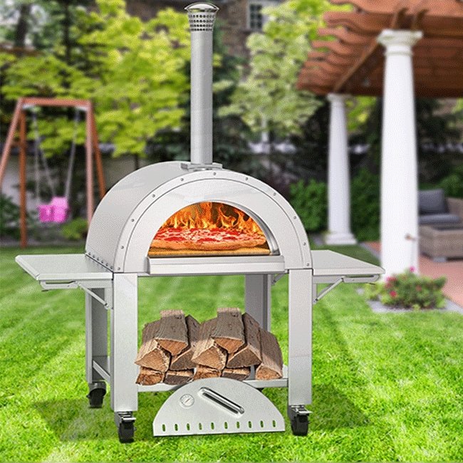 Portable Outdoor Stainless Steel Wood Fired Pizza Oven, 46'' (97246584)