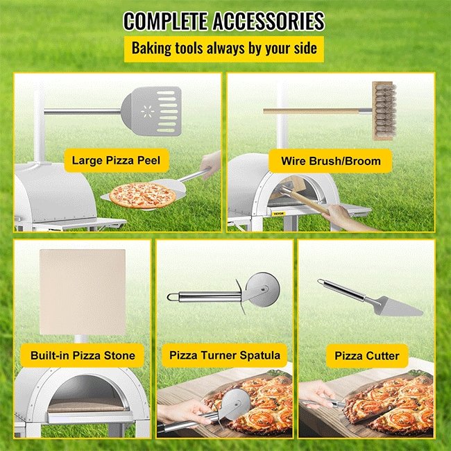 Portable Outdoor Stainless Steel Wood Fired Pizza Oven, 46'' (97246584)