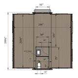 Portable Prefabricated Expandable Tiny House Kit With Restroom, 19x20FT (91426375)