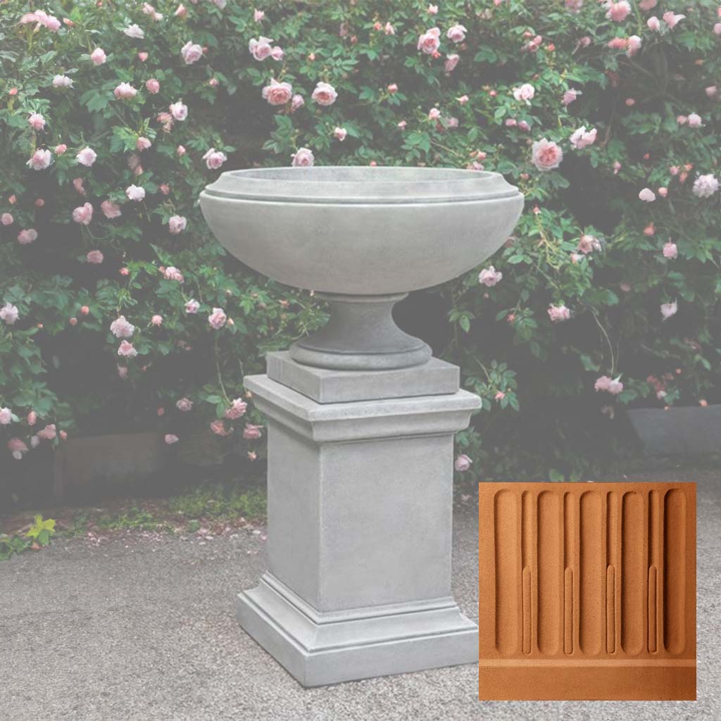 Campania Jensen Urn Large w/ Greenwich Pedestal - PPD-702
