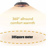 Premium 2000W Electric Outdoor Patio Hanging Infrared Heater With LED Light (97516842)