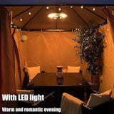 Premium 2000W Electric Outdoor Patio Hanging Infrared Heater With LED Light (97516842)
