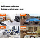 Premium 2000W Electric Outdoor Patio Hanging Infrared Heater With LED Light (97516842)