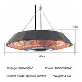 Premium 2000W Electric Outdoor Patio Hanging Infrared Heater With LED Light (97516842)