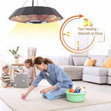 Premium 2000W Electric Outdoor Patio Hanging Infrared Heater With LED Light (97516842)