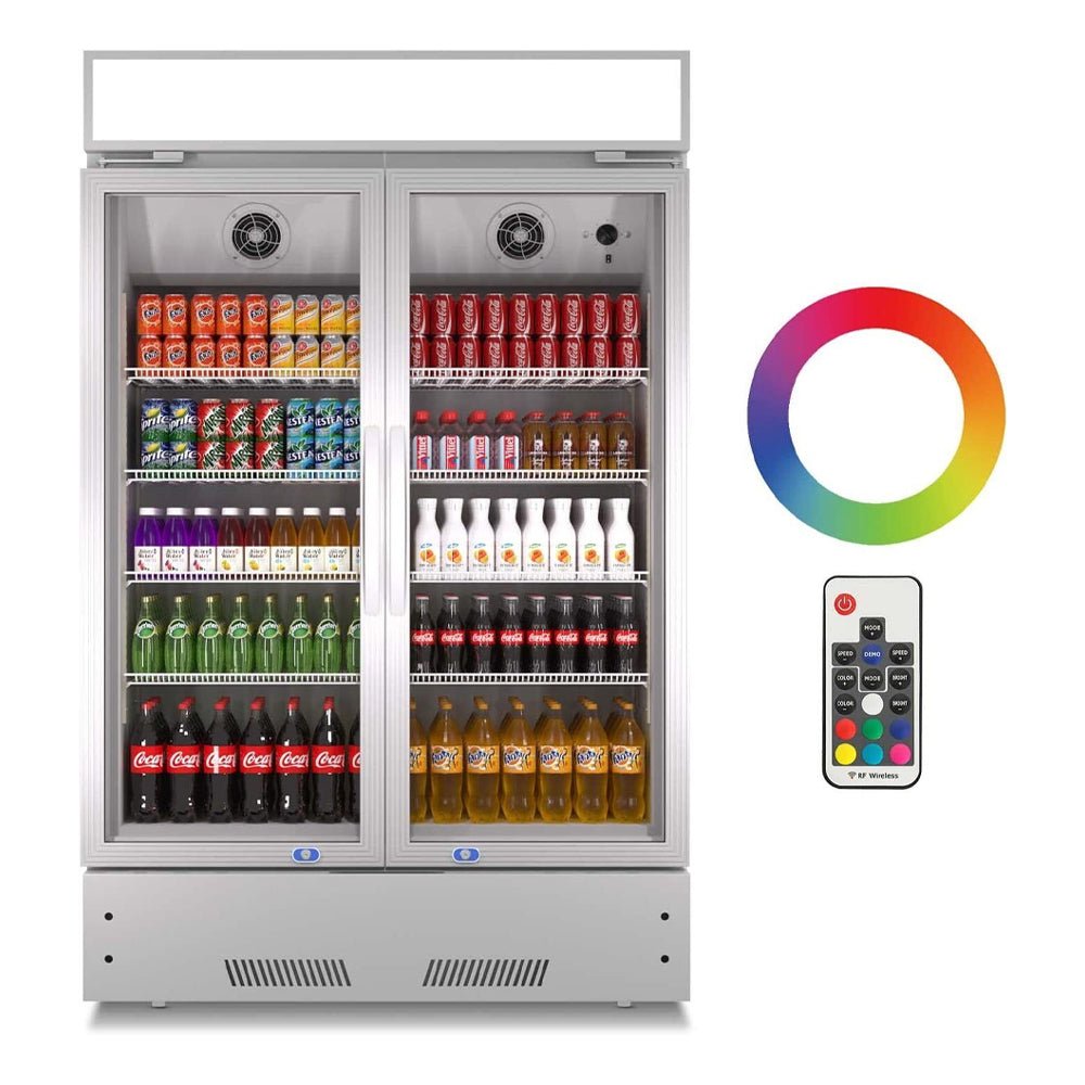 Premium 27.1 Cu. Ft. Commercial Merchandiser Refrigerator Cooler With Glass Doors, 73" (94852136)