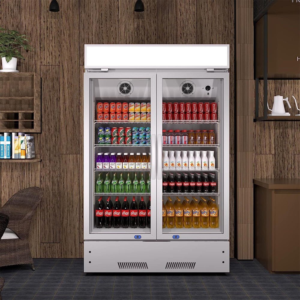 Premium 27.1 Cu. Ft. Commercial Merchandiser Refrigerator Cooler With Glass Doors, 73" (94852136)