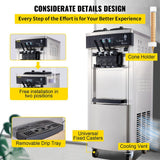 Premium 3 Flavors Commercial Soft Serve Yogurt Ice Cream Machine Maker (97524130)