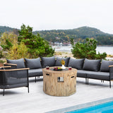 Premium 40" Round Propane Gas Fire Pit Table W/ PVC Cover, Rocks & Gas Kit (91544852)