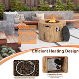 Premium 40" Round Propane Gas Fire Pit Table W/ PVC Cover, Rocks & Gas Kit (91544852)