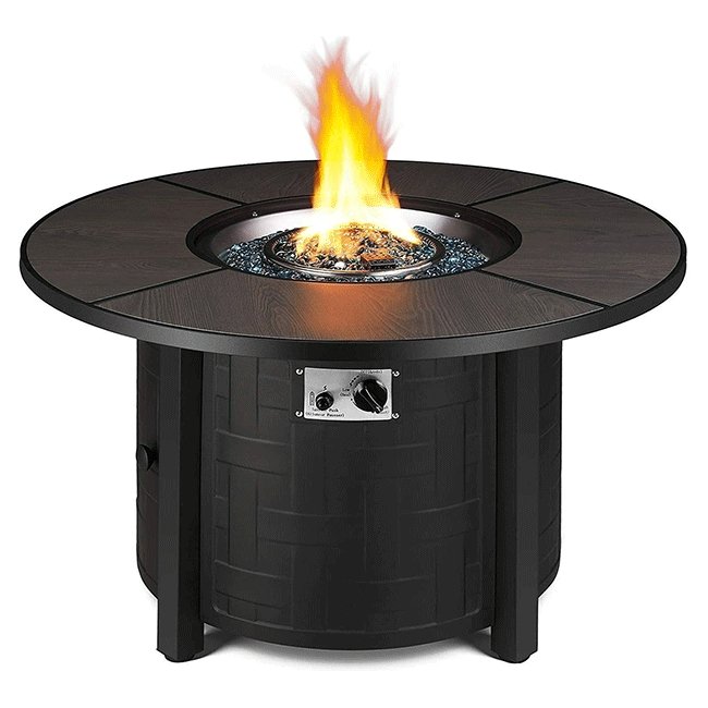 Premium 42" Outdoor Propane Patio Gas Fire Pit Coffee Table W/ Cover, 50K BTU