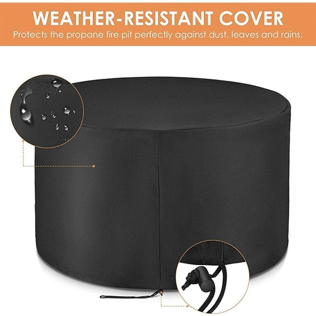 Premium 42" Outdoor Propane Patio Gas Fire Pit Coffee Table W/ Cover, 50K BTU