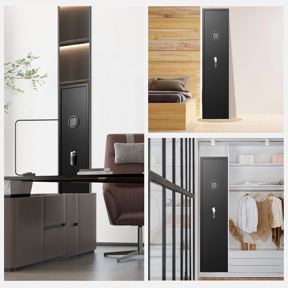 Premium 5 Rifle Biometric Gun Safe Cabinet W/ Keys (93721405)