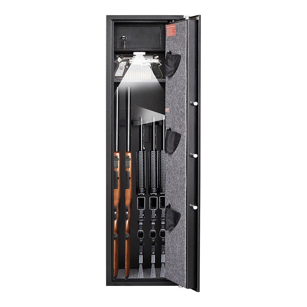 Premium 5 Rifle Biometric Gun Safe Cabinet W/ Keys (93721405)