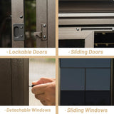 [10x12FT] Premium Against Wall Mounted Solarium Sunroom With Galvanized Steel Sloping Roof